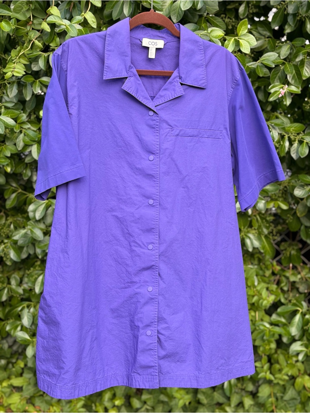 COS Violet Short-Sleeve Shirt Dress